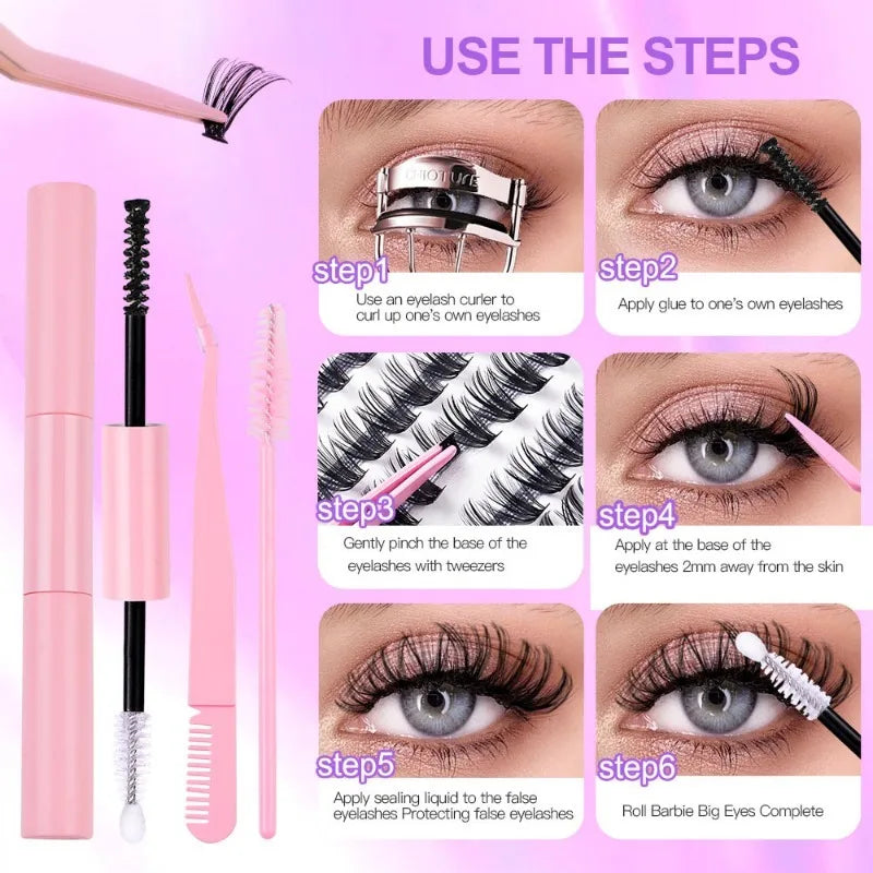 240pcs DIY Eyelash Extension D Curl