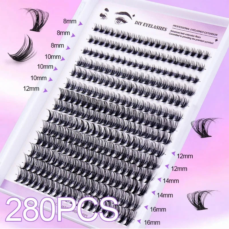 240pcs DIY Eyelash Extension D Curl